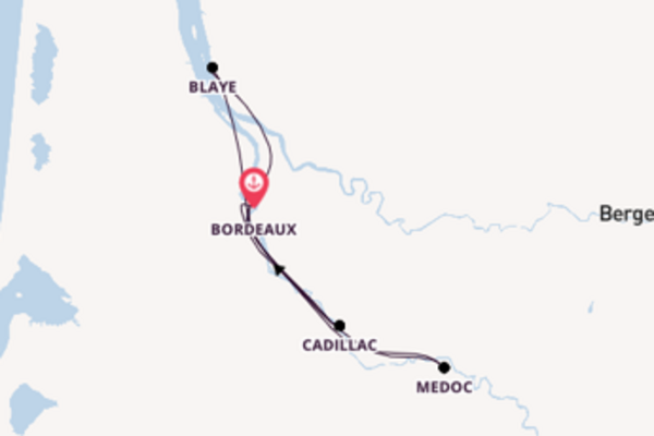 Journey with CroisiEurope from Bordeaux