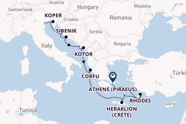 Eastern Mediterranean from Venice, Italy with the Azamara Quest