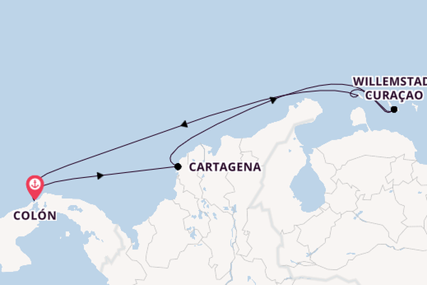 Southern Caribbean from Colón, Panama with the Grandeur of the Seas