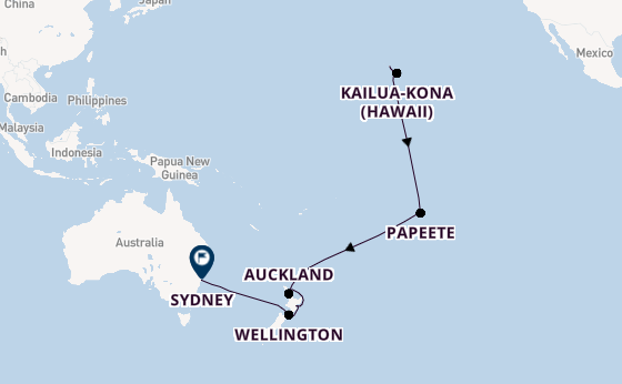 New Zealand from Honolulu, Hawaii, USA with the Royal Princess