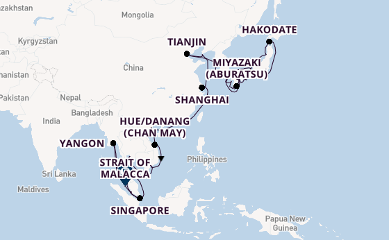 Japan from Tokyo, Japan with the Azamara Pursuit