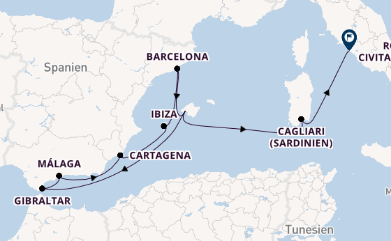 Westliches Mittelmeer ab Palma de Mallorca, Spanien auf AIDAcosma