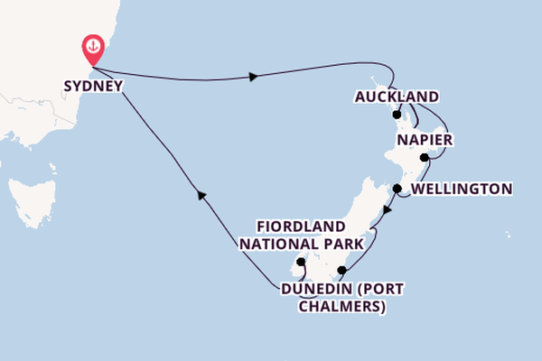 New Zealand from Sydney, Australia with the Royal Princess