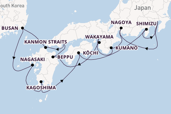 Japan from Tokyo, Japan with the Sapphire Princess