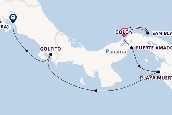 Mittelamerika ab Colón, Panama auf der Le Laperouse