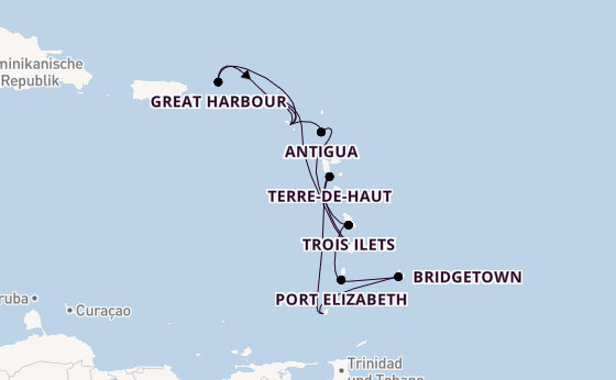 Südliche Karibik ab Philipsburg, St. Maarten auf der Seabourn Ovation