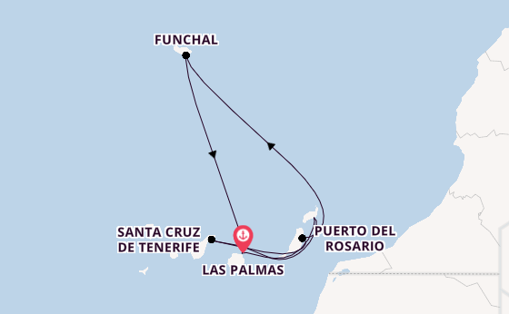 Kanarische Inseln ab Las Palmas, Gran Canaria auf der Costa Smeralda