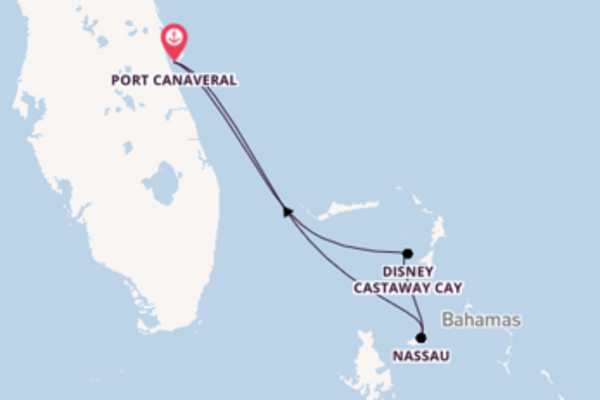 Von Port Canaveral über Disney Castaway Cay in 5 Tagen