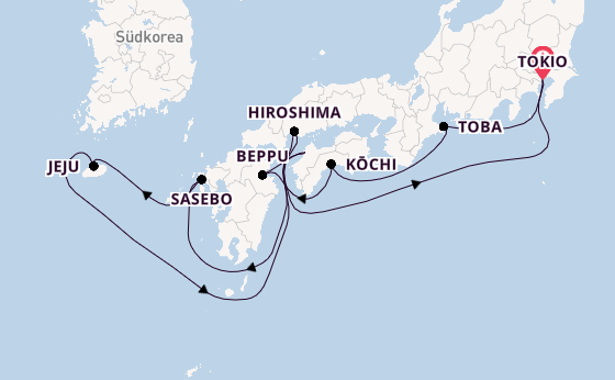 Japan ab Tokio, Japan auf der Explora III