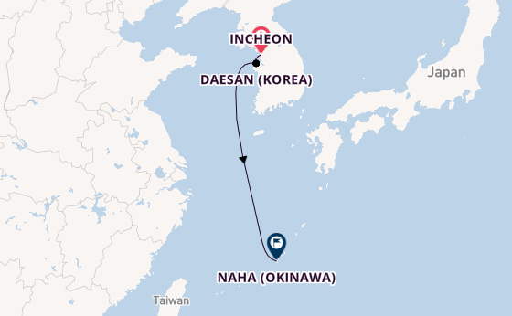 Oost-Azië vanaf Incheon, Zuid-Korea met de Costa Serena