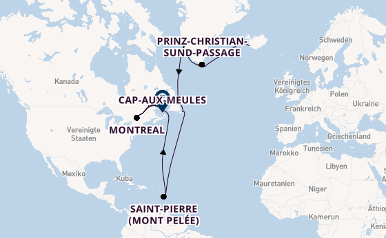 Transatlantik ab Reykjavik, Island auf der Seabourn Quest