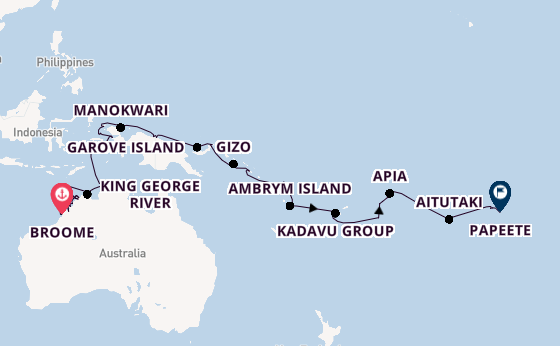 Australia from Broome, Australia with the Seabourn Pursuit