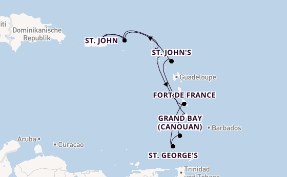 Karibik ab San Juan, Puerto Rico auf der Silver Dawn