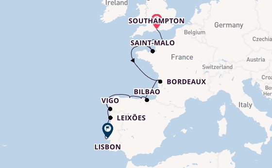 Portugal from Southampton, England with the Silver Dawn