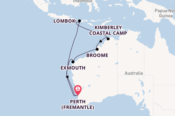 Australia from Perth (Fremantle), Australia with the Sapphire Princess