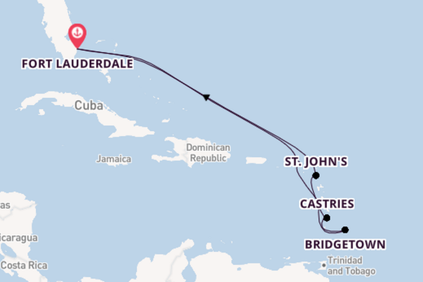 Cruise in 11 dagen naar Fort Lauderdale met Celebrity Cruises