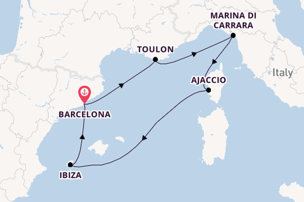 French Riviera, Italy & Ibiza Overnight