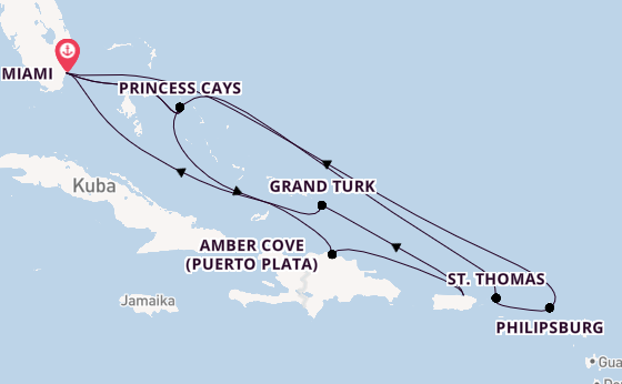 Karibik ab Miami auf der Regal Princess