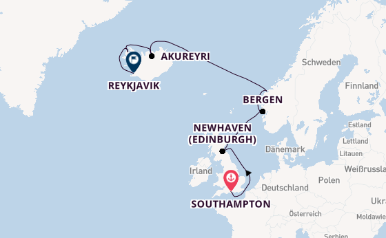 Vereinigtes Königreich ab Southampton, Großbritannien auf der Norwegian Star