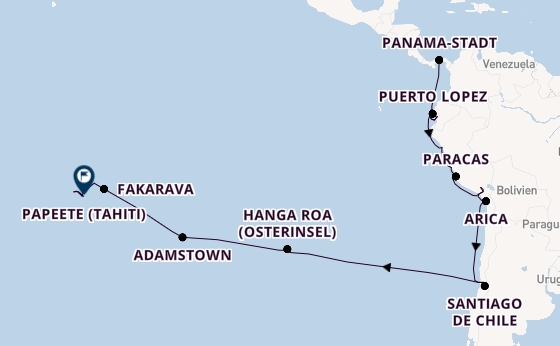 Südamerika ab Panama-Stadt, Panama auf der VASCO DA GAMA