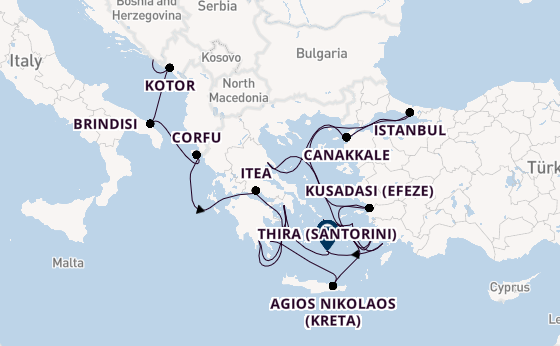 Oostelijke Middellandse Zee vanaf Dubrovnik, Kroatië met de Seabourn Ovation