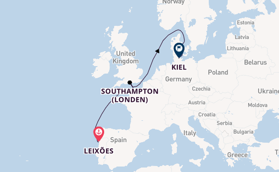 Engeland vanaf Leixões, Portugal met de Costa Diadema