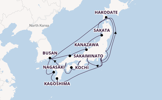 Japan vanaf Tokio, Japan met de Sapphire Princess