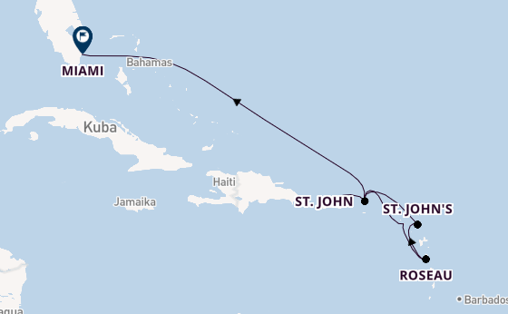 Karibik ab San Juan, Puerto Rico auf der Silver Nova