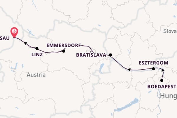 Donau vanaf Passau, Duitsland met de Amadeus Nova