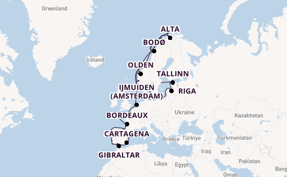 Norway from Barcelona, Spain with the Azamara Journey