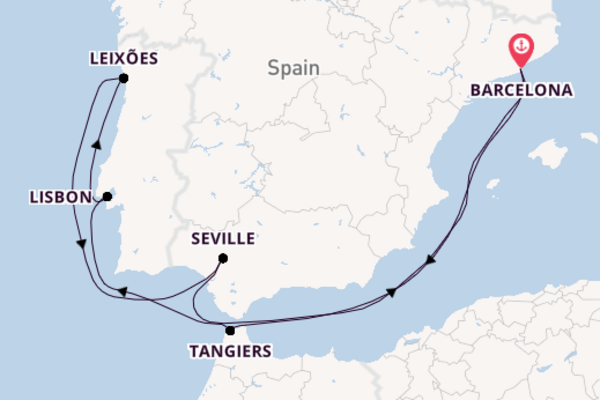 Western Mediterranean from Barcelona, Spain with the Celebrity Equinox