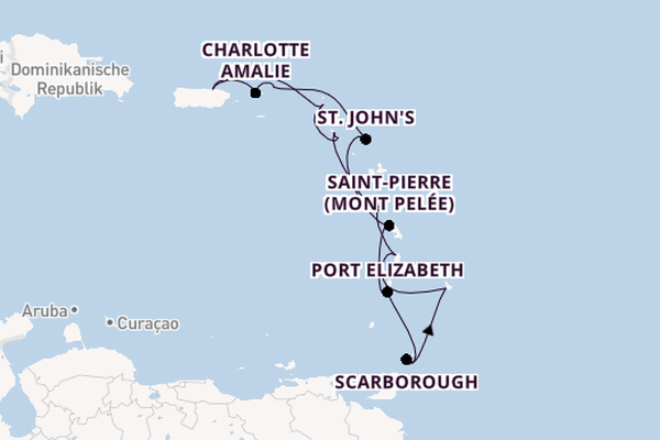 Karibik ab Bridgetown, Barbados auf der Azamara Quest
