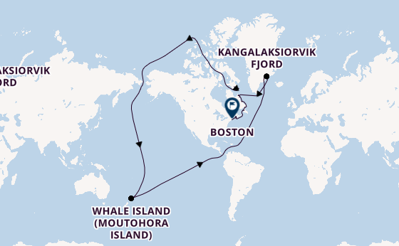 Transpacifisch vanaf Iqaluit, Canada met de Silver Wind