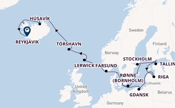 Arctic Ocean from Copenhagen, Denmark with the Seabourn Quest