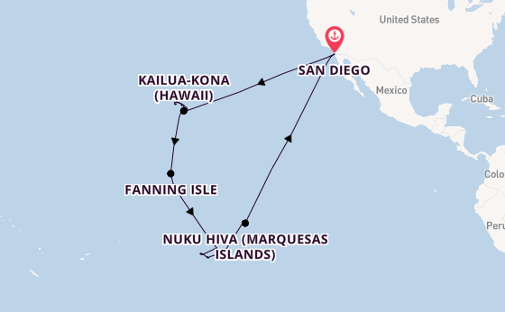 Hawaii, Bora Bora & Marquesas 2027 Voyage
