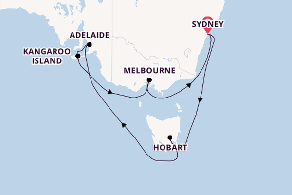 Australië vanaf Sydney, Australië met de Norwegian Spirit