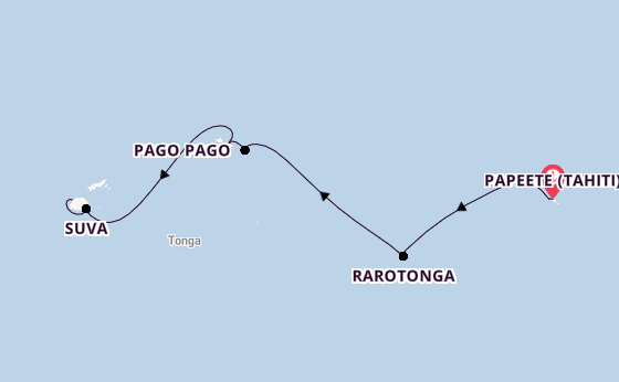 Polynesien ab Papeete (Tahiti), Französisch-Polynesien auf der Norwegian Spirit