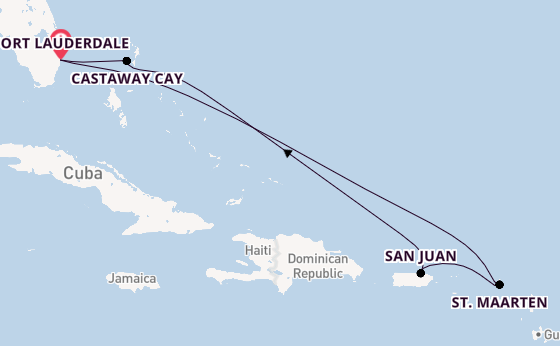 Caribbean vanaf Fort Lauderdale, Verenigde Staten met de Disney Dream