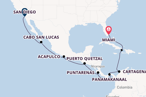 Midden-Amerika vanaf Miami, Verenigde Staten met de Norwegian Star