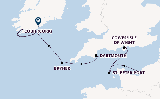 Britse Eilanden vanaf Honfleur (Parijs), Frankrijk met de L'Austral