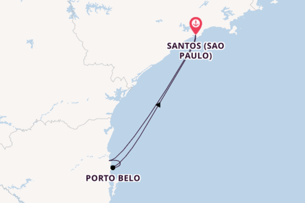 Von Santos (Sao Paulo) über Camboriú in 4 Tagen