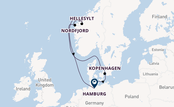 Noorwegen vanaf Kiel, Duitsland met de Mein Schiff 1