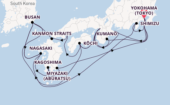 Japan from Yokohama (Tokyo), Japan with the Diamond Princess