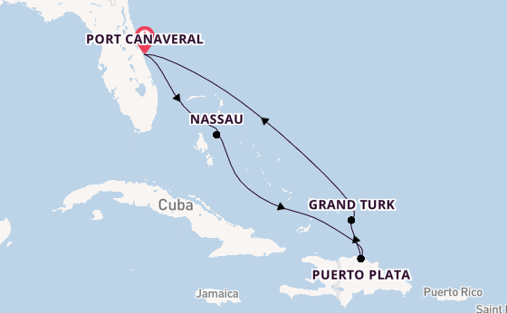 Caribbean from Port Canaveral, Florida with the Adventure of the Seas