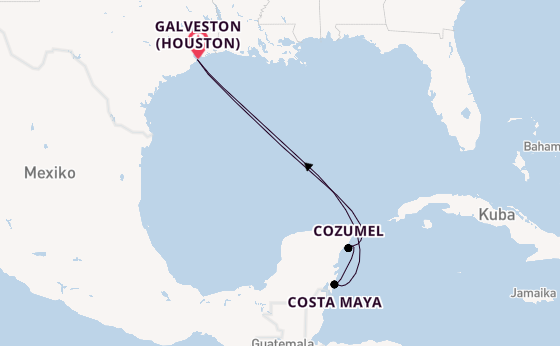 Westliche Karibik ab Galveston (Houston), USA auf der MSC Seascape