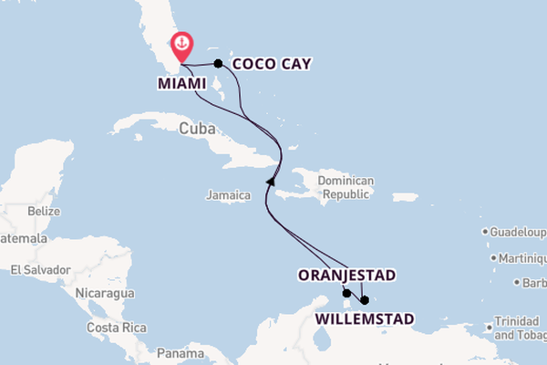 Southern Caribbean Charms with Miami Stay