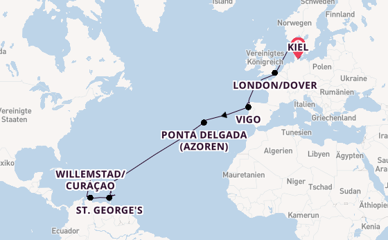 Karibik ab Kiel auf AIDAbella