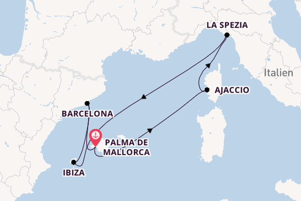 Westliches Mittelmeer ab Palma de Mallorca auf AIDAcosma