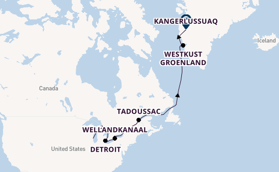 Arctica vanaf Milwaukee, Wisconsin, Verenigde Staten met de HANSEATIC inspiration