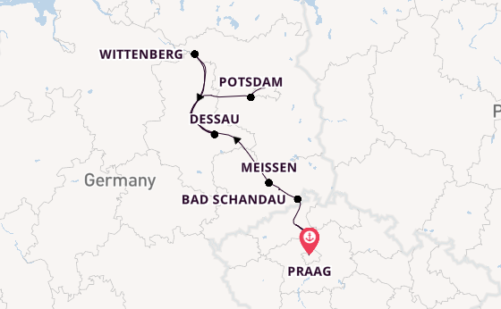 Elbe vanaf Praag, Tsjechië met de VIVA RUBY